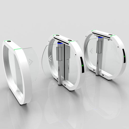 Bosiny S890 Personalized Spherical Ultra-thin 304 Stainless Steel Chassis Speed Gate Swing Acrylic Door Wing Brake Luxury Turnstile